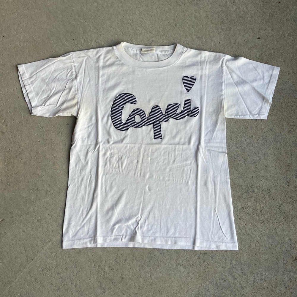 White Short Sleeve Tee with Graphic